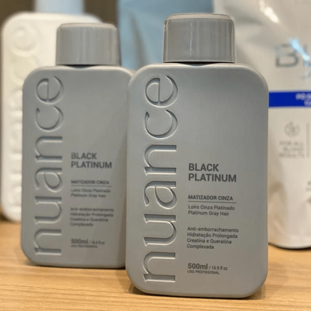 Nuance Professional Black Platinum Hair Gray Toner 500ml/ 16.9 fl.oz. - BuyBrazil