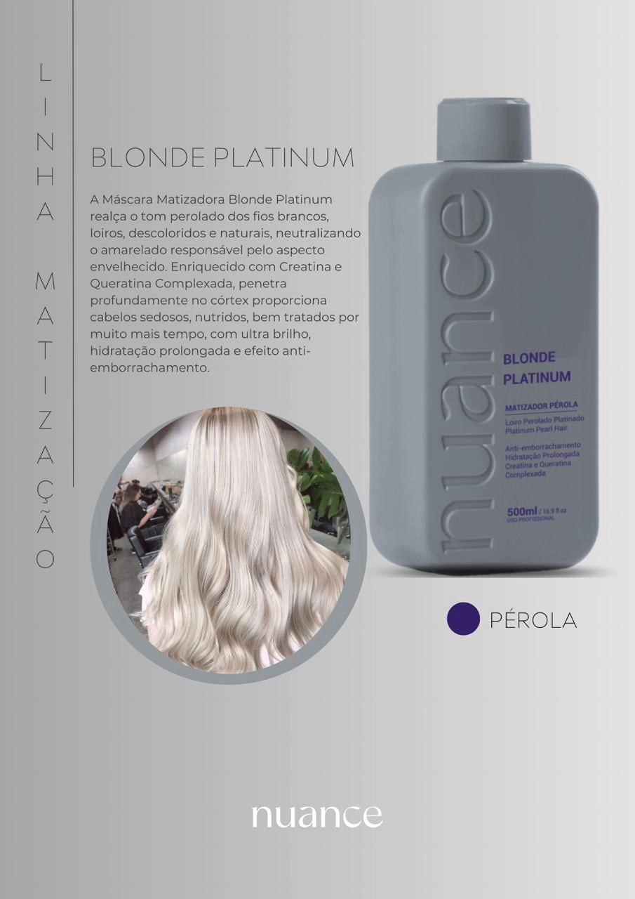 Nuance Professional Blonde Platinum Hair Pearl Toner 500ml/ 16.9 fl.oz. - BuyBrazil