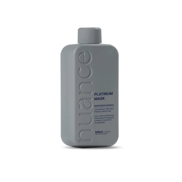 Nuance Professional Platinum Mask Platinum White Hair 500ml/ 16.9 fl.oz. - BuyBrazil