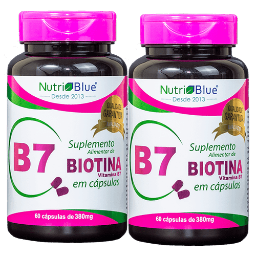 Nutriblue Biotin Supplement 60 Capsules of 380mg - BuyBrazil