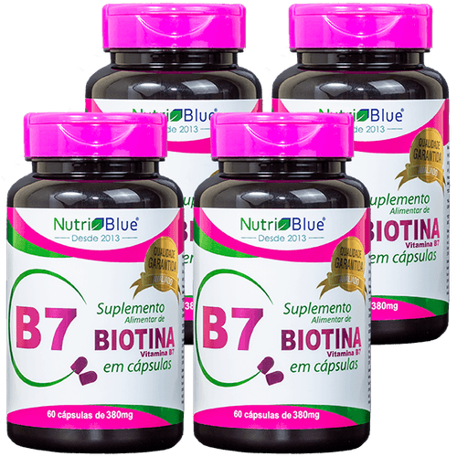 Nutriblue Biotin Supplement 60 Capsules of 380mg - BuyBrazil