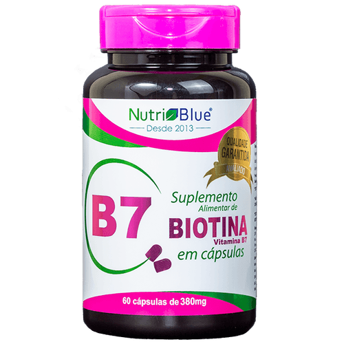 Nutriblue Biotin Supplement 60 Capsules of 380mg - BuyBrazil
