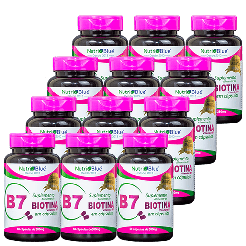 Nutriblue Biotin Supplement 60 Capsules of 380mg - BuyBrazil