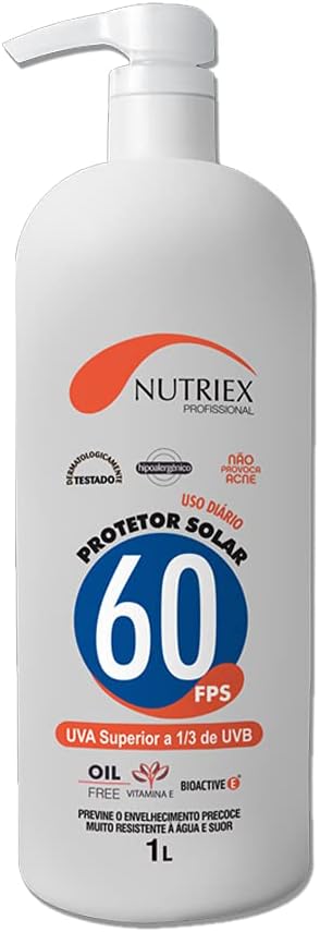 Nutriex Professional Sunscreen SPF 60 1/3 UVA 1 Liter 61028 - BuyBrazil