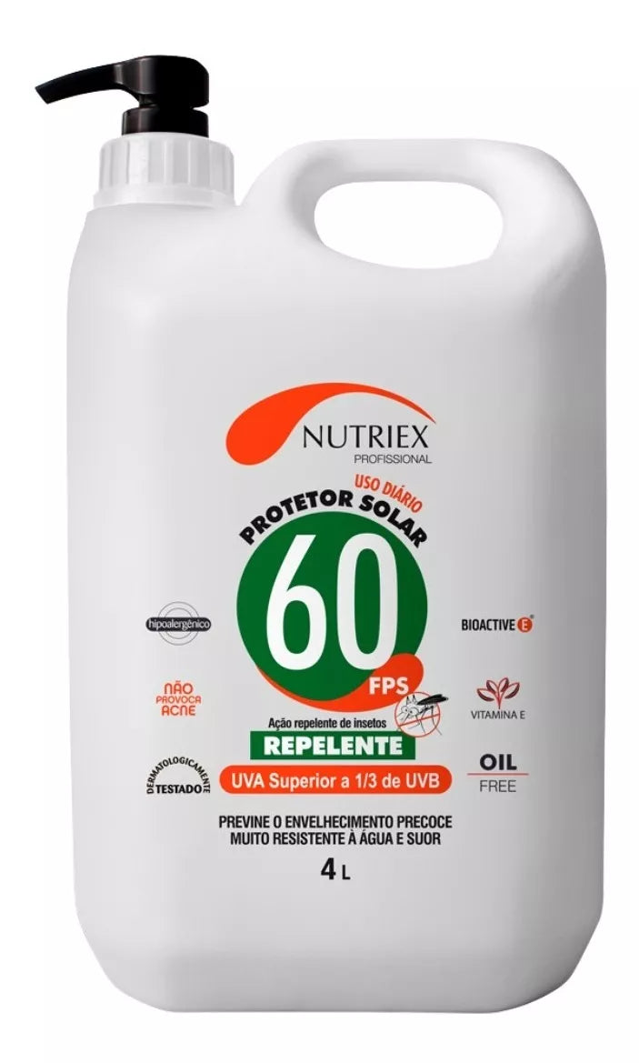 Nutriex Sunscreen with Insect Repellent SPF 60 - 4 Liters - BuyBrazil