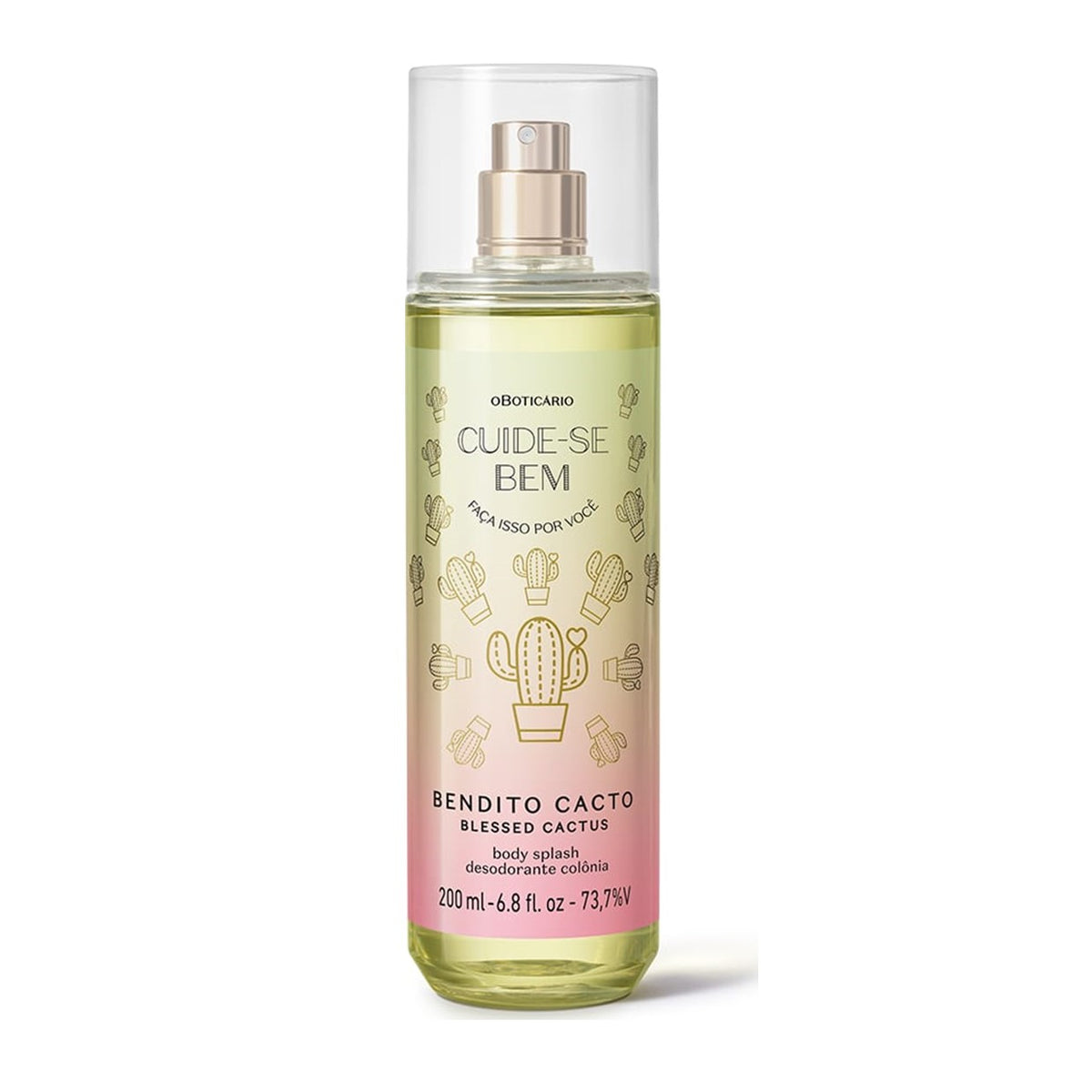 O Boticario Bendito Cacto Take Care of Yourself Blessed Cactus Body Splash Deodorant Cologne 200ml/6.8fl.oz. - BuyBrazil