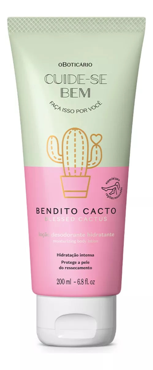 O Boticario Bendito Cacto Take Care of Yourself Blessed Cactus Moisturizing Deodorant Body Lotion 200ml - BuyBrazil