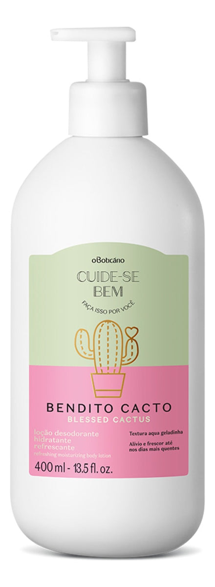 O Boticario Bendito Cacto Take Care of Yourself Blessed Cactus Moisturizing Deodorant Body Lotion 400ml - BuyBrazil