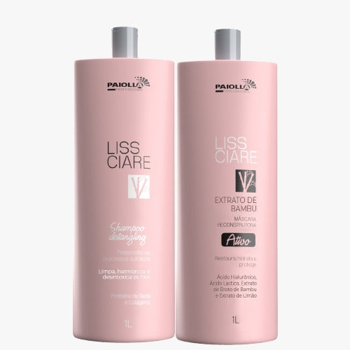 Paiolla Kit Bamboo Reconstructive Mask and Shampoo 2x1000ml/33.8 fl.oz. - BuyBrazil