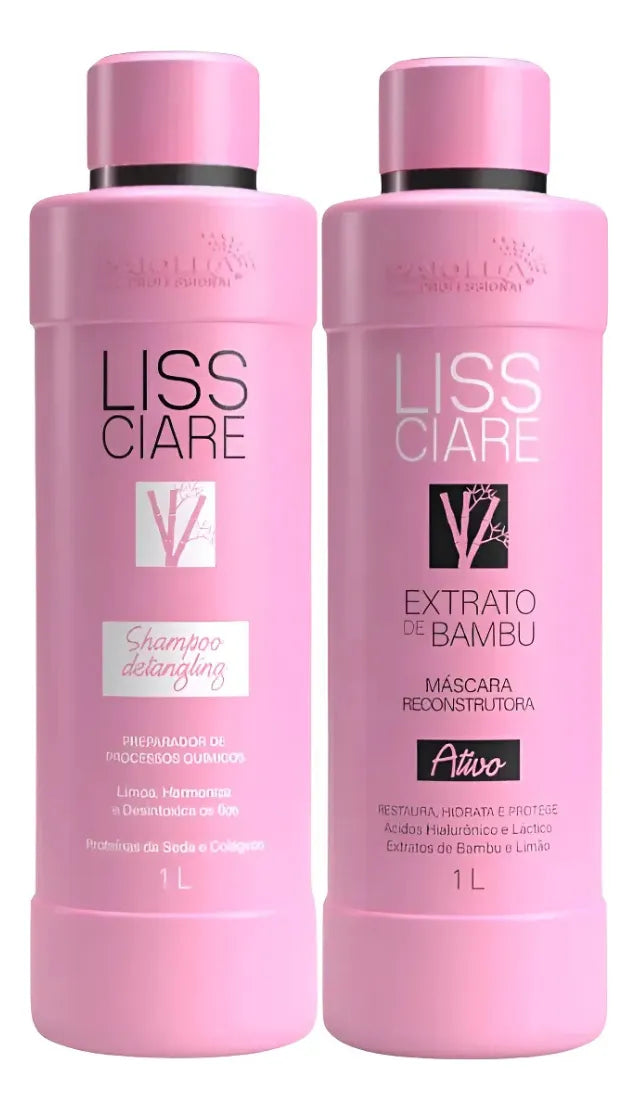Paiolla Kit Bamboo Reconstructive Mask and Shampoo 2x1000ml/33.8 fl.oz. - BuyBrazil