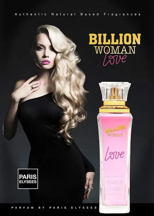 Paris Elysees Billion Woman Love – Eau de Toilette for Women 100ml / 3.4 fl.oz.