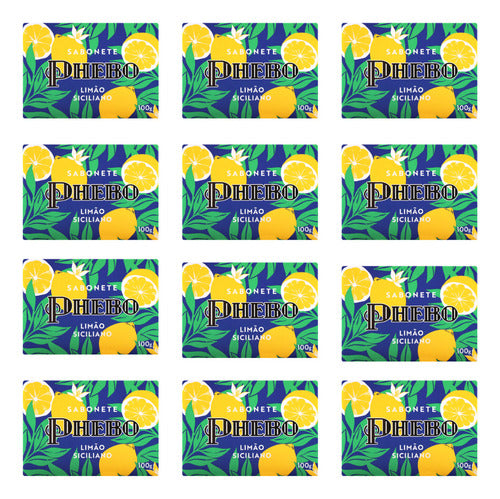 Phebo Sicilian Lemon Soap Bar 100g Kit 12 Units - BuyBrazil