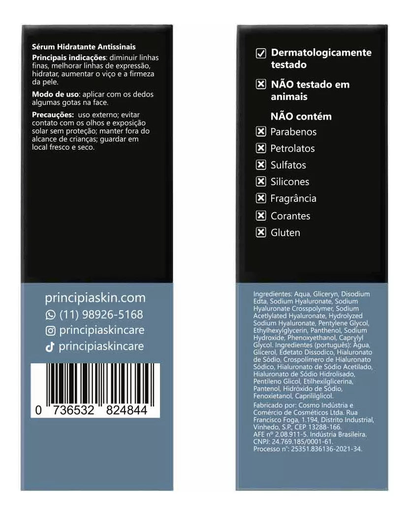 Principia AH-2 Principia Moisturizing Serum 2% Hyaluronic Acids + B5 Skin type All 30ml/1.01 fl.oz. - BuyBrazil
