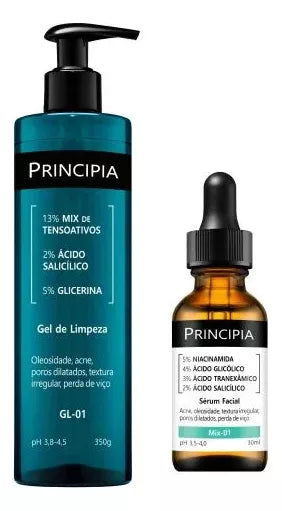 Principia Anti-acne Cleansing Gel Serum Mix-01 Kit - BuyBrazil