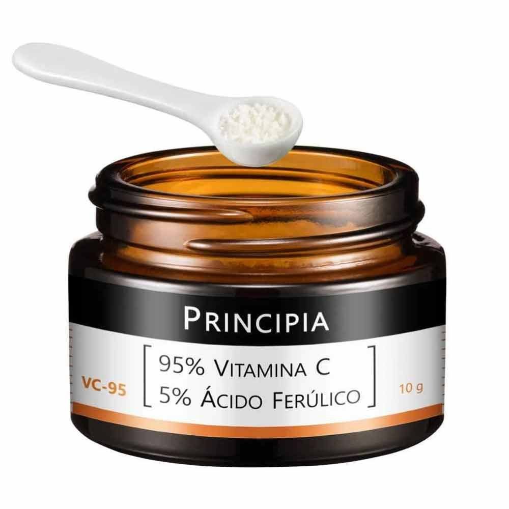 Principia Powder with 95% Pure Vitamin C and 5% Ferulic Acid, Highly Effective Against Lines, Wrinkles, Dark Circles, and Hyperpigmentation. - BuyBrazil