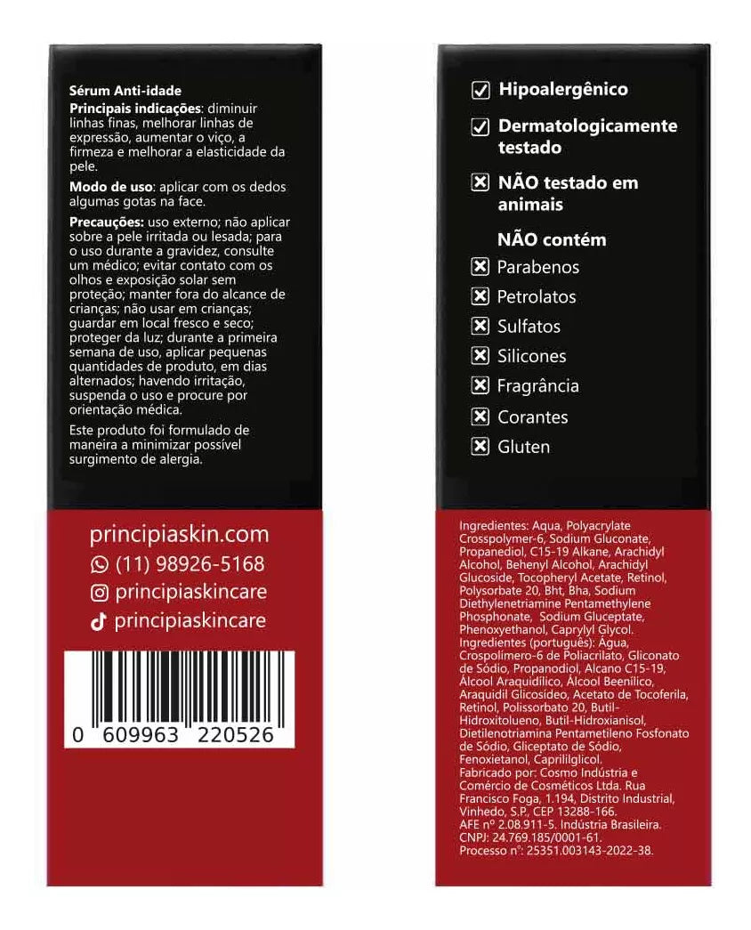 Principia Retinol 0.3% Vitamin E Serum - Rn-0.3 Skincare - BuyBrazil