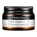 Principia Powder with 95% Pure Vitamin C and 5% Ferulic Acid, Highly Effective Against Lines, Wrinkles, Dark Circles, and Hyperpigmentation.