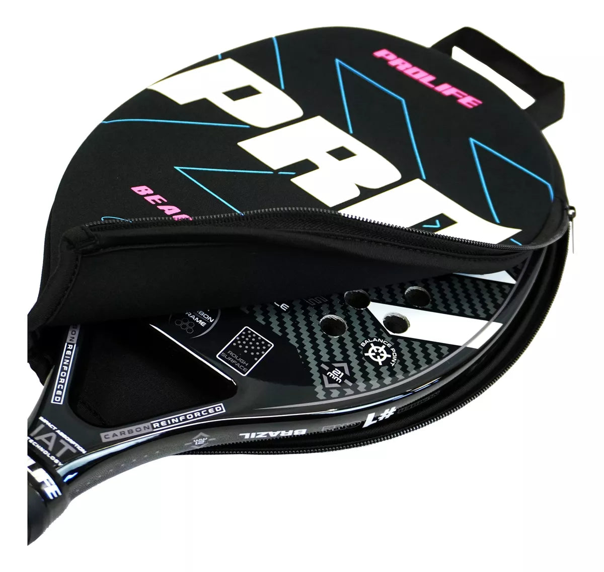 Beach Tennis Freestyle Racket 3k Carbon Original Prolife Blue - BuyBrazil
