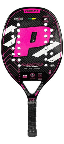 Beach Tennis Freestyle Racket 3k Carbon Original Prolife Blue