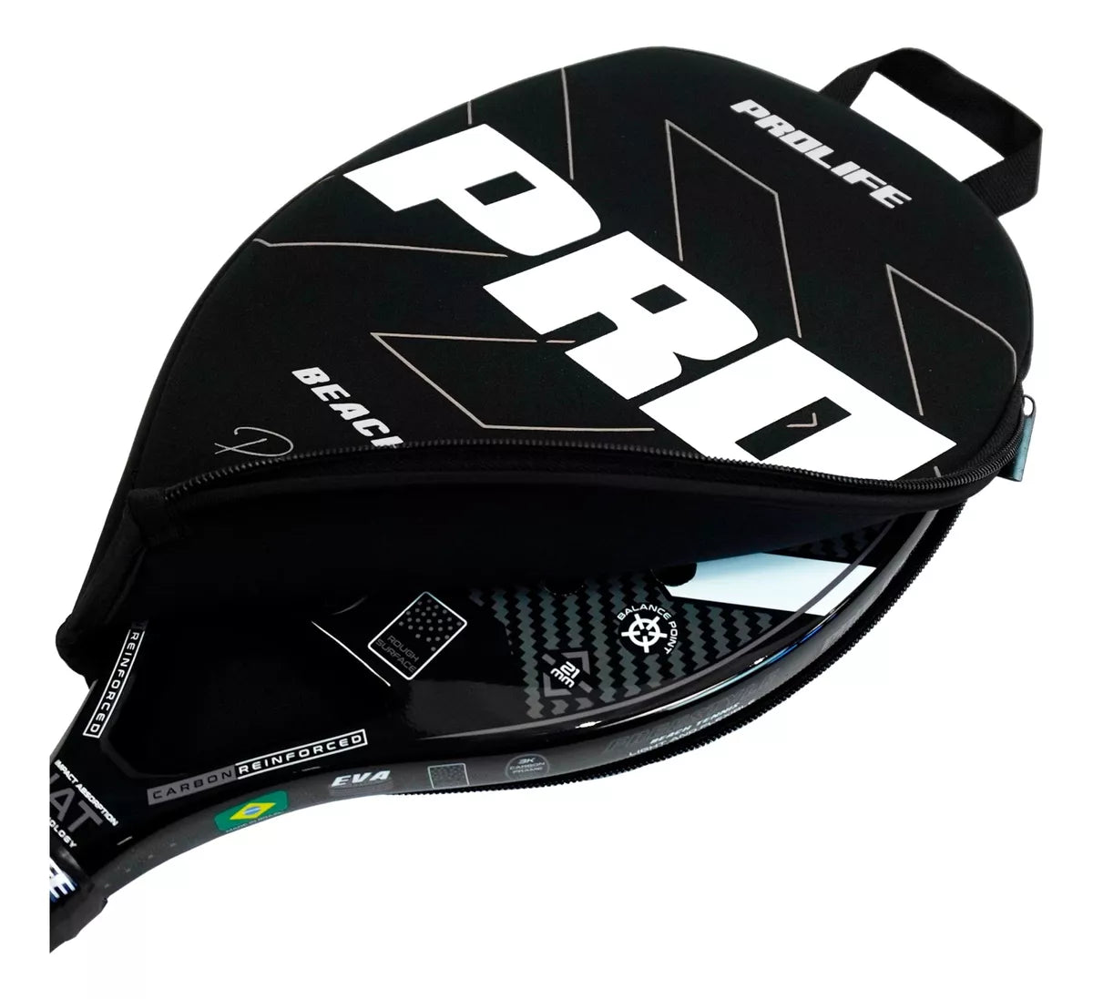 Beach Tennis Freestyle Racket 3k Carbon Original Prolife Gray - BuyBrazil