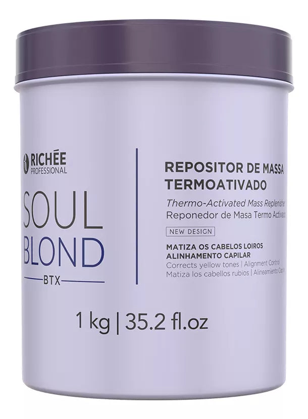 Richée Professional Soul Blond BTX Mask Mass Replenisher 1Kg/35.2oz. - BuyBrazil