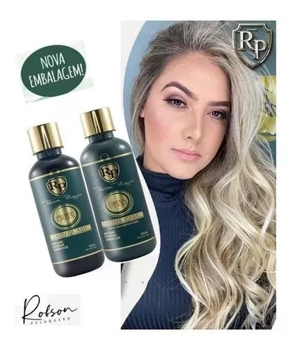 Kit Robson Peluquero Shampoo Matizador Green Home Care RP Restorer Extreme Luminous 2x300ml - BuyBrazil