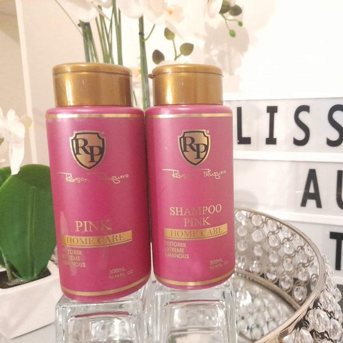Kit Robson Peluquero Shampoo Matizador Pink Home Care RP Restorer Extreme Luminous 2x300ml - BuyBrazil