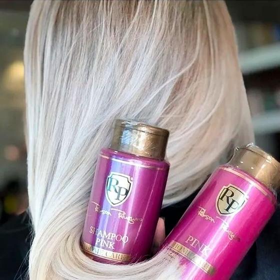 Kit Robson Peluquero Shampoo Matizador Pink Home Care RP Restorer Extreme Luminous 2x300ml - BuyBrazil