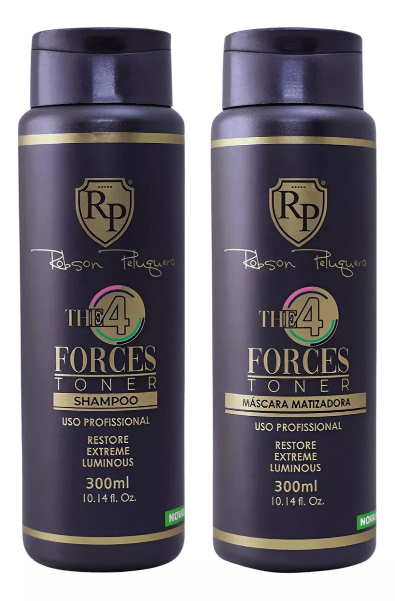 Robson Peluquero 4 Forces Toner Home Care Tinting Treatment Kit 2x300ml - BuyBrazil