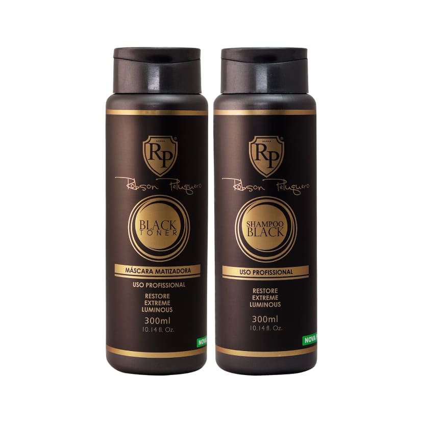 Robson Peluquero Black Toner Home Care Tinting Treatment Kit 2x300ml - BuyBrazil
