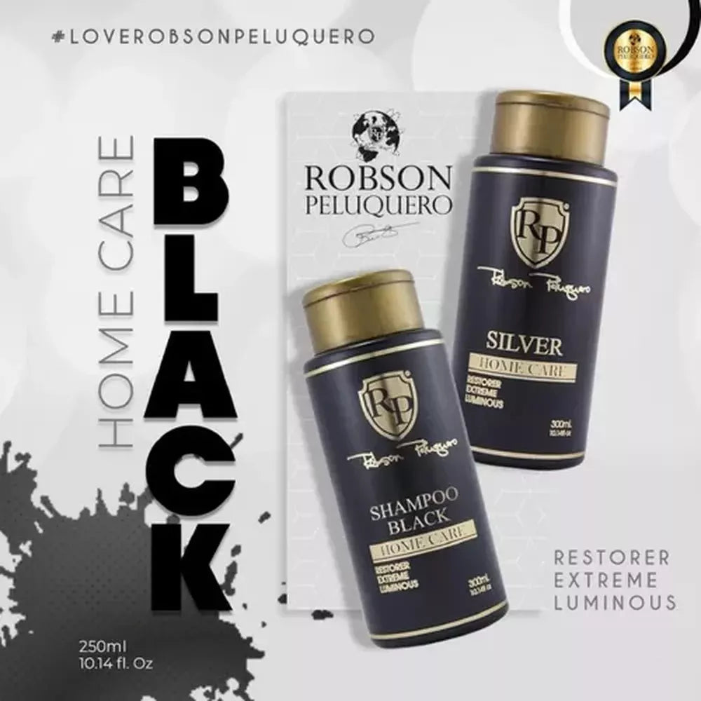 Robson Peluquero Black Toner Home Care Tinting Treatment Kit 2x300ml - BuyBrazil