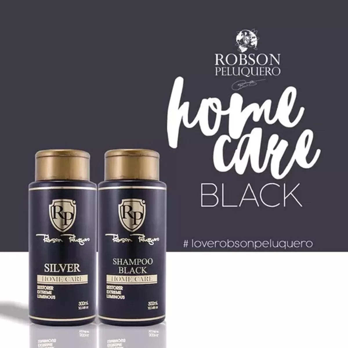 Robson Peluquero Black Toner Home Care Tinting Treatment Kit 2x300ml - BuyBrazil