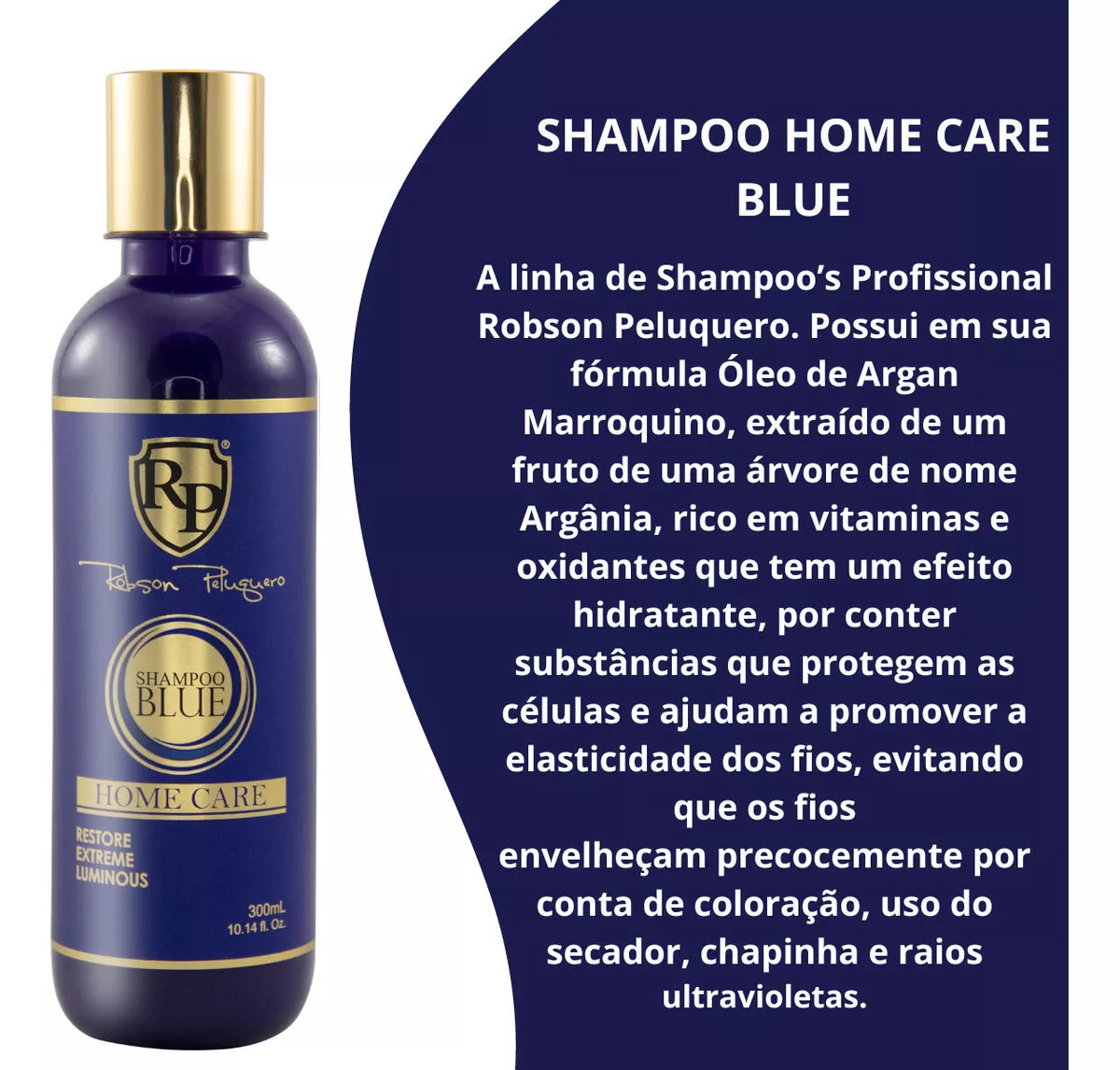 Robson Peluquero Blue Home Care Shampoo And Tint Treatment Kit 2x300ml - BuyBrazil