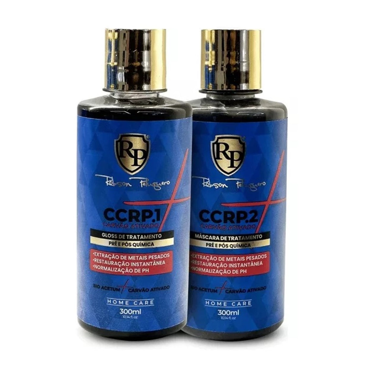 Robson Peluquero CCRP Activated Charcoal 2X300ml/10.14 fl.oz. - BuyBrazil