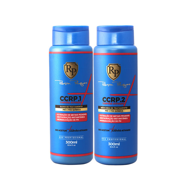 Robson Peluquero CCRP Activated Charcoal 2X300ml/10.14 fl.oz. - BuyBrazil