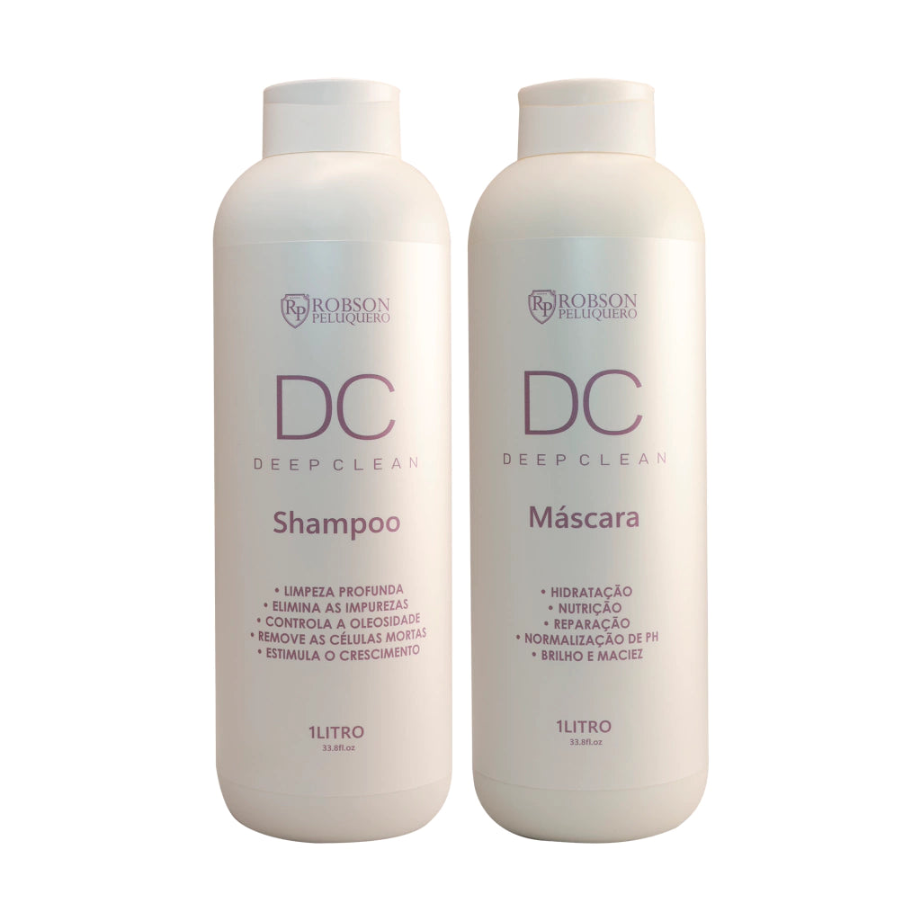Robson Peluquero DC Deep Clean Restoration for Healthy and Chemically Prepared Hair 2X1000ml/33.8 fl.oz. - BuyBrazil