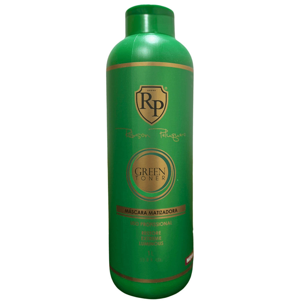 Robson Peluquero Green Toner Tinting Mask Restore Extreme Luminous 1000ml/33.8 fl.oz - BuyBrazil