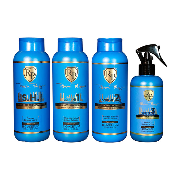 Robson Peluquero Kit CCRP 4 Steps Professional Hair Reconstruction 500ml/16.9 fl.oz. - BuyBrazil