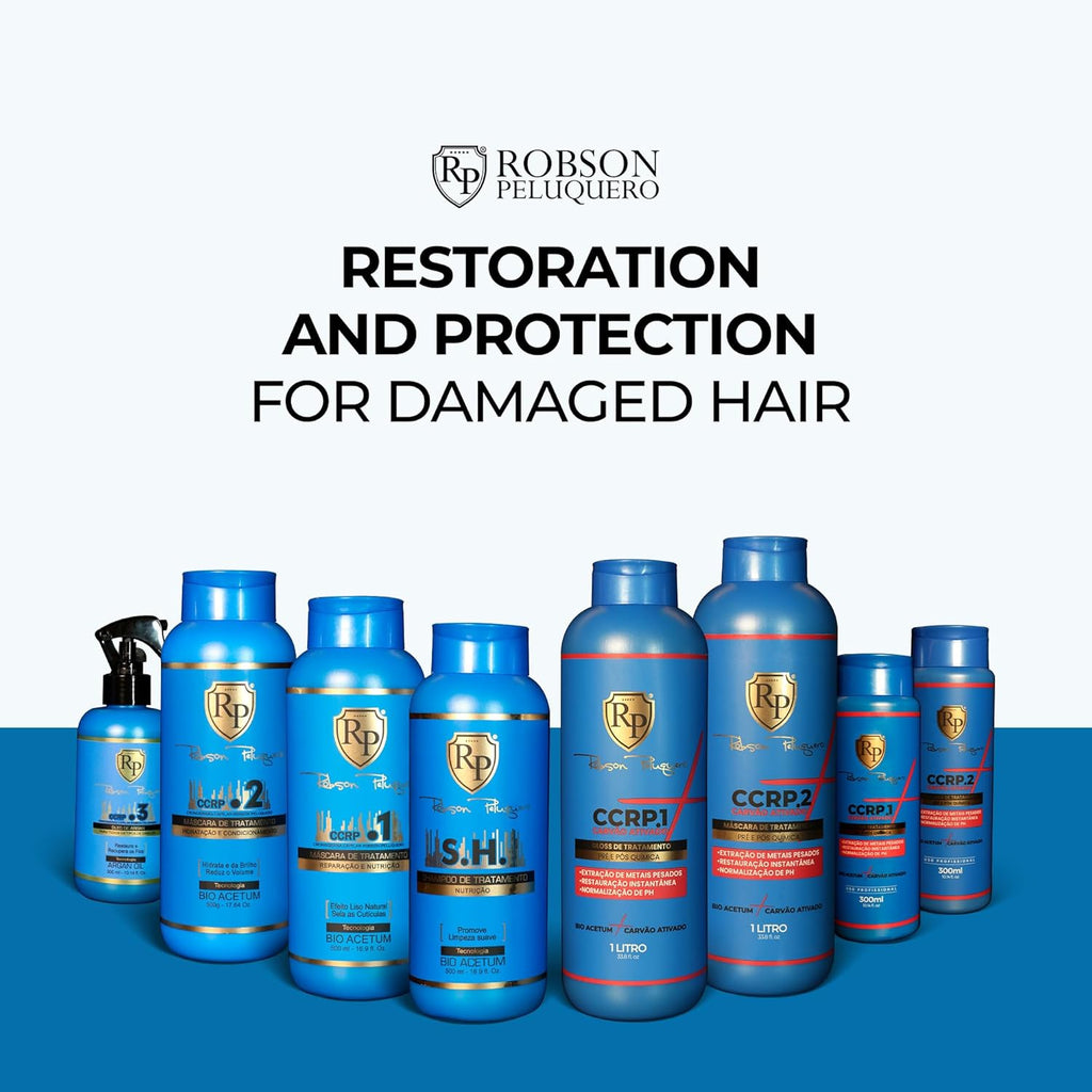 Robson Peluquero Kit CCRP 4 Steps Professional Hair Reconstruction 500ml/16.9 fl.oz. - BuyBrazil