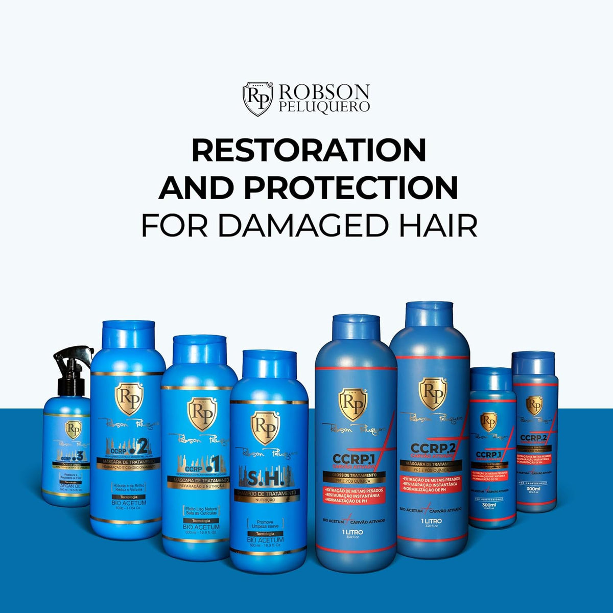 Robson Peluquero Kit CCRP 4 Steps Professional Hair Reconstruction 500ml/16.9 fl.oz. - BuyBrazil