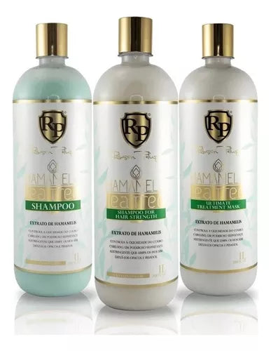 Robson Peluquero Kit Hamamelis Tea Tree Shampoo, Mask and Shampoo For Hair Strength 3x1000ml/33.8 fl.oz. - BuyBrazil