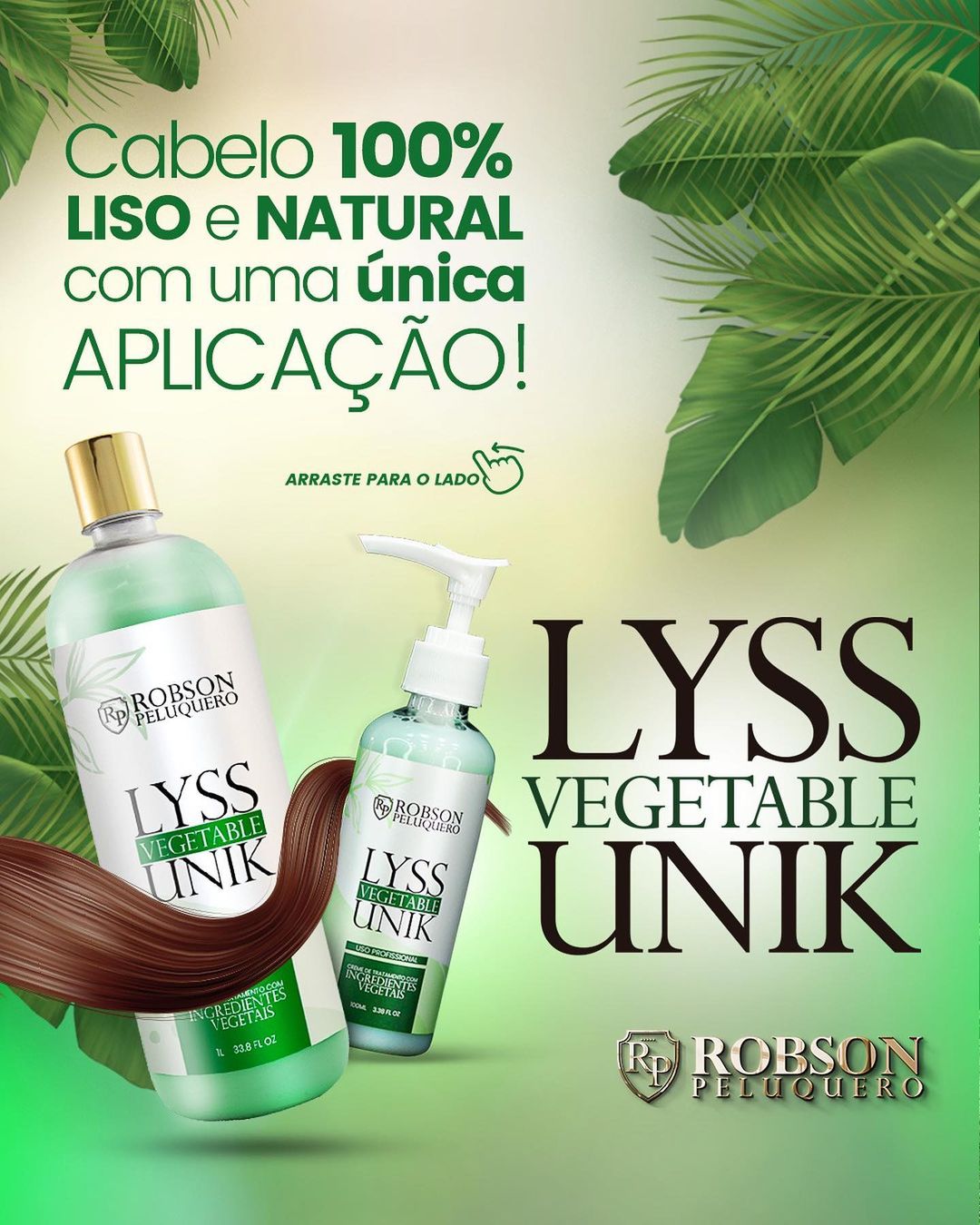 Robson Peluquero Lyss Unik Vegetable Treatment Cream 1000ml/33.8 fl.oz. - BuyBrazil