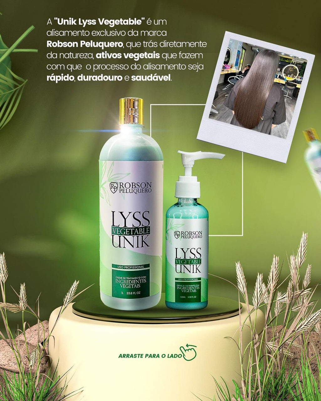 Robson Peluquero Lyss Unik Vegetable Treatment Cream 1000ml/33.8 fl.oz. - BuyBrazil