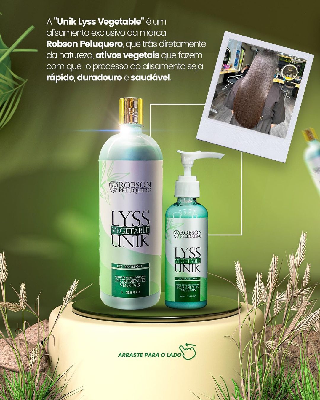 Robson Peluquero Lyss Unik Vegetable Treatment Cream 1000ml/33.8 fl.oz. - BuyBrazil