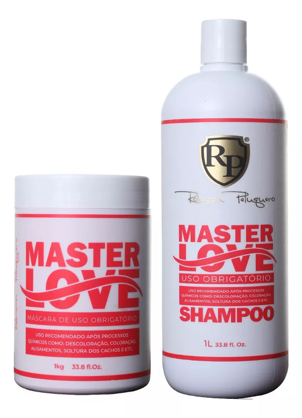 Robson Peluquero Master Love Shampoo 1000ml/ 33.8 fl.oz + Mask 1Kg/35.2 oz. - BuyBrazil
