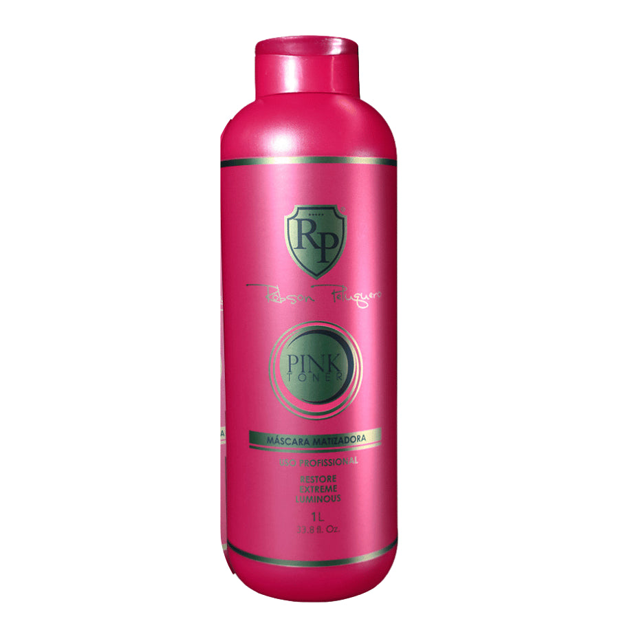 Robson Peluquero Pink Toner Tinting Mask Restore Extreme Luminous 1000ml/33.8 fl.oz - BuyBrazil