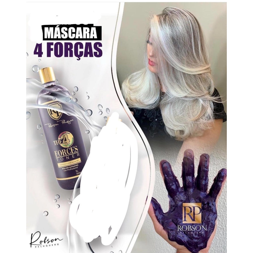 Robson Peluquero Tinting Mask The 4 Forces Toner 1000ml/33.8 fl.oz. - BuyBrazil