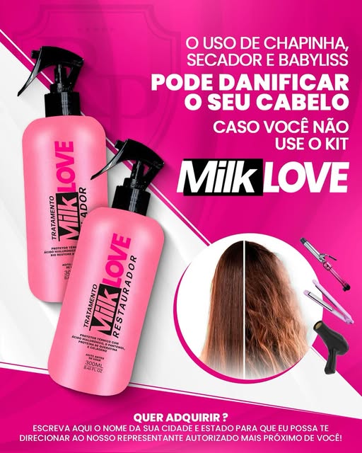 Milk Love 300ml Kit – Sealer &amp; Restorer by Robson Peluquero - BuyBrazil