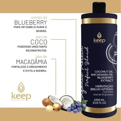 Keep Organic Protein Perfect Blond alisamento capilar sem formaldeído 1L/33,8fl!-