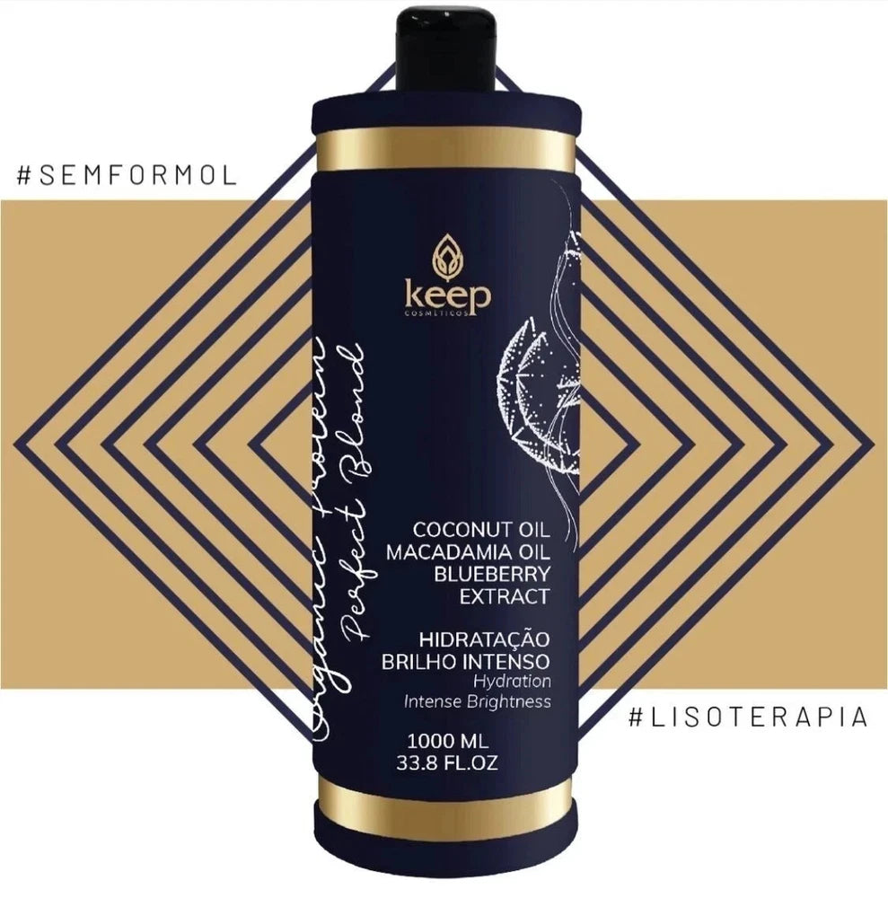 Keep Organic Protein Perfect Blond alisamento capilar sem formaldeído 1L/33,8fl!-